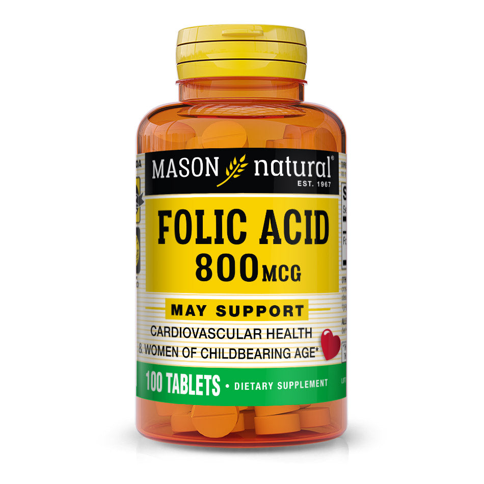 Acido Fólico 800mcg 100 Tabletas - Folic Acid 800mcg 100 Tablets