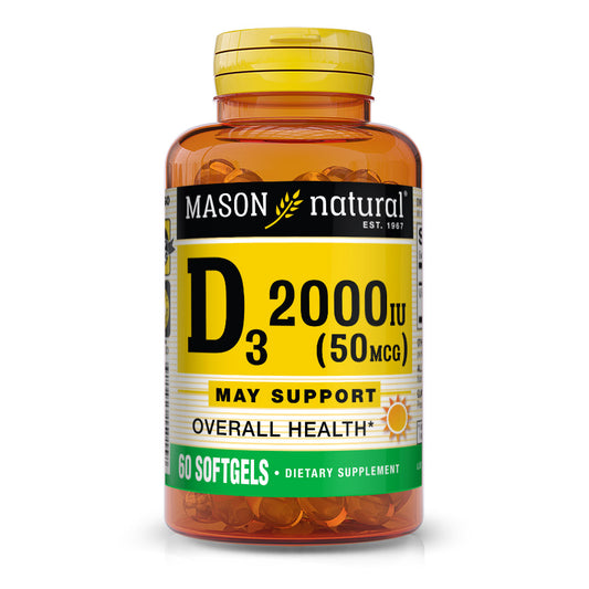 Vitamina D3 2000iu (50mcg) 60 Cápsulas Blandas - Vitamin D3 2000iu (50mcg) 60 Softgels